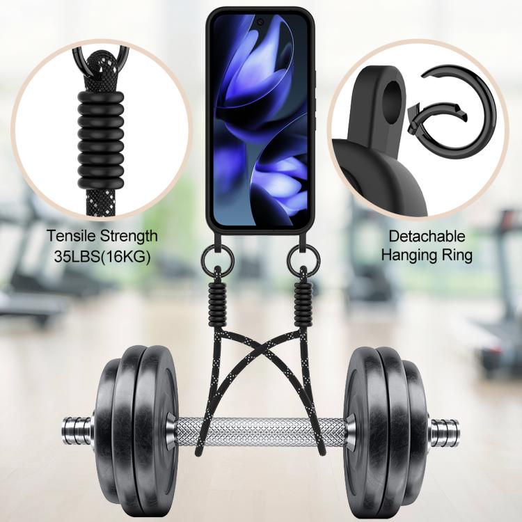 For Google Pixel 10 Integrated Card Bag Solid Color Liquid Silicone Phone Case Gen2 with Short Lanyard