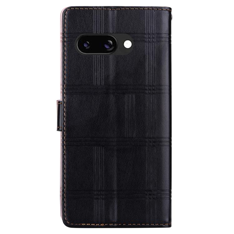 For Google Pixel 9a Embossed Checkered Leather Phone Case