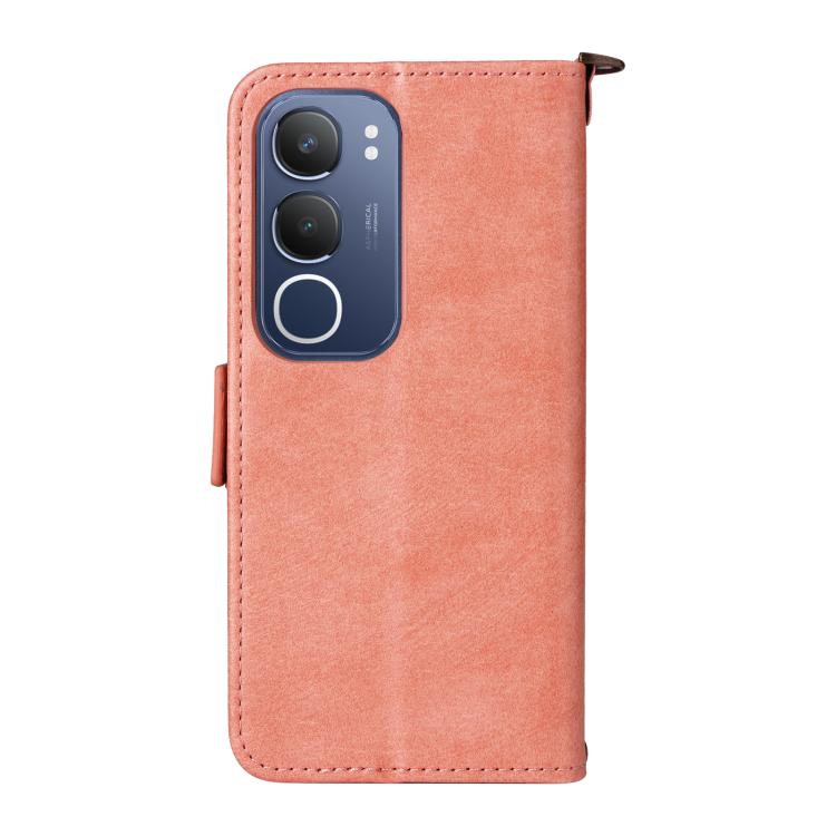 For vivo Y19s 4G Multi-card Slots Crossbody Cowhide Leather Phone Case