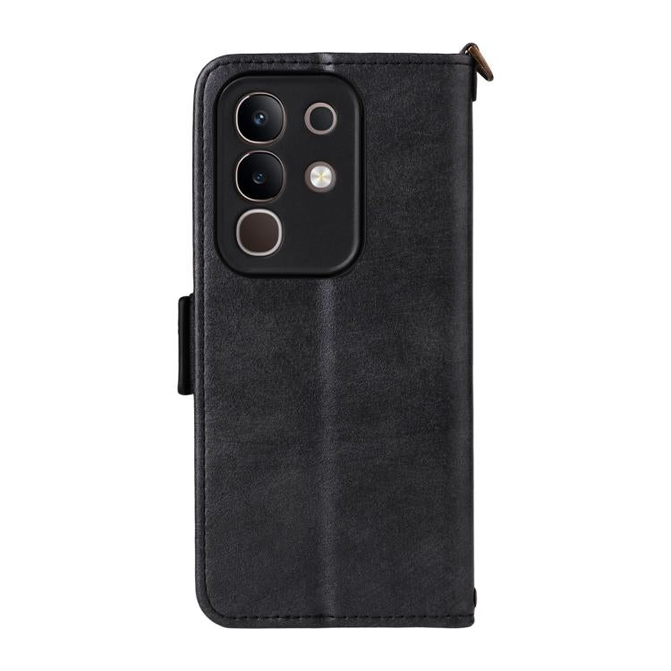For vivo Y29 4G Global Multi-card Slots Crossbody Cowhide Leather Phone Case