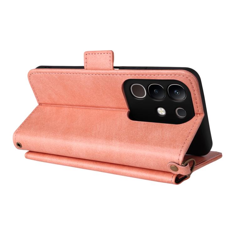 For vivo Y29 4G Global Multi-card Slots Crossbody Cowhide Leather Phone Case