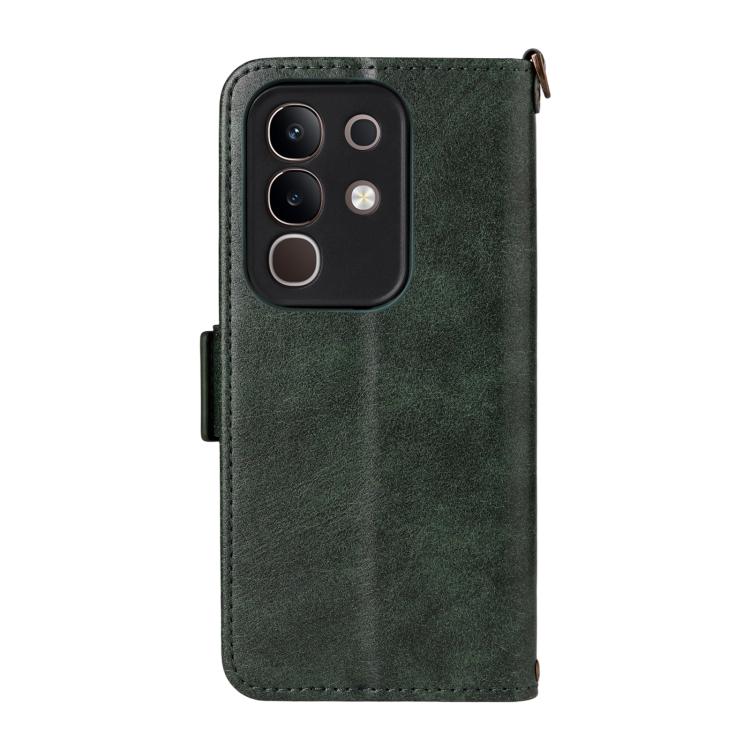 For vivo Y29 4G Global Multi-card Slots Crossbody Cowhide Leather Phone Case