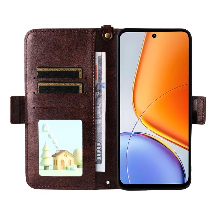 For vivo Y39 5G Global Multi-card Slots Crossbody Cowhide Leather Phone Case