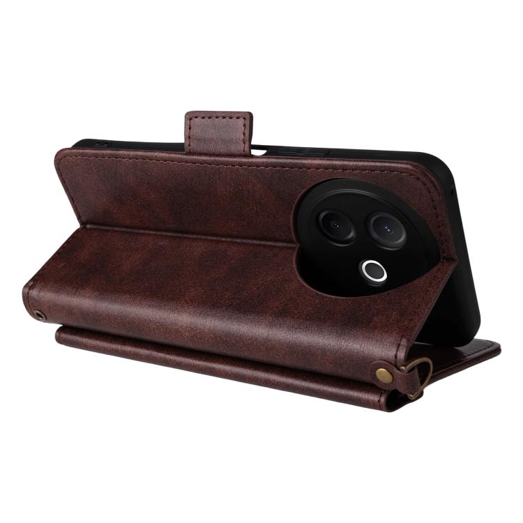 For vivo Y39 5G Global Multi-card Slots Crossbody Cowhide Leather Phone Case