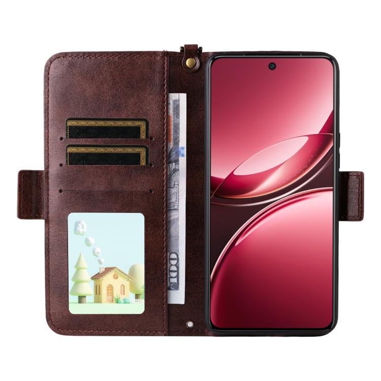 For vivo V50 5G Global / V50e Multi-card Slots Crossbody Cowhide Leather Phone Case