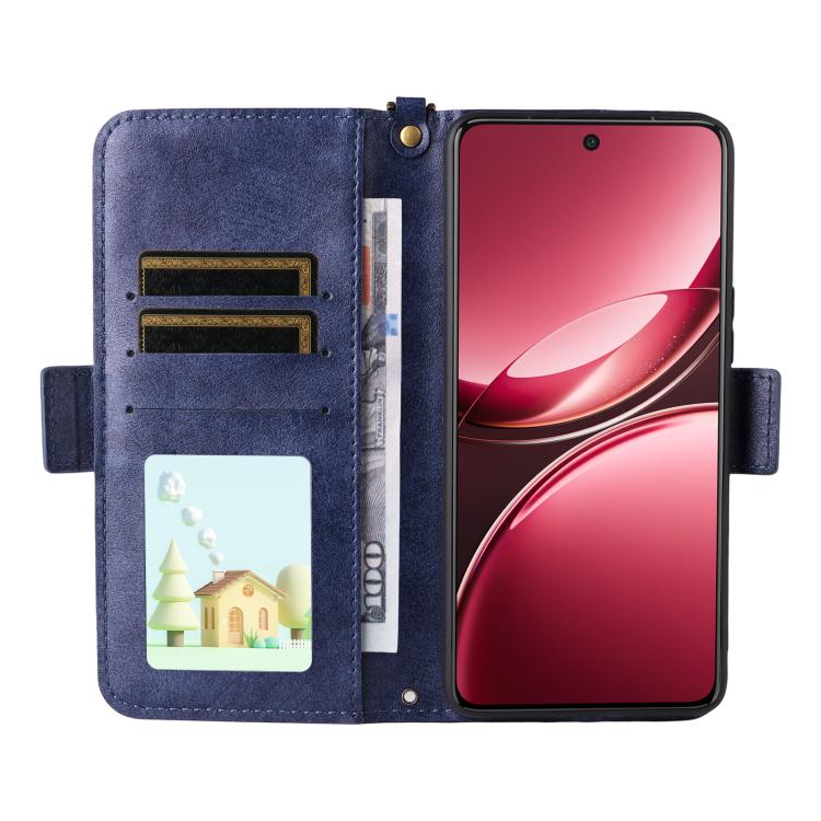 For vivo V50 5G Global / V50e Multi-card Slots Crossbody Cowhide Leather Phone Case