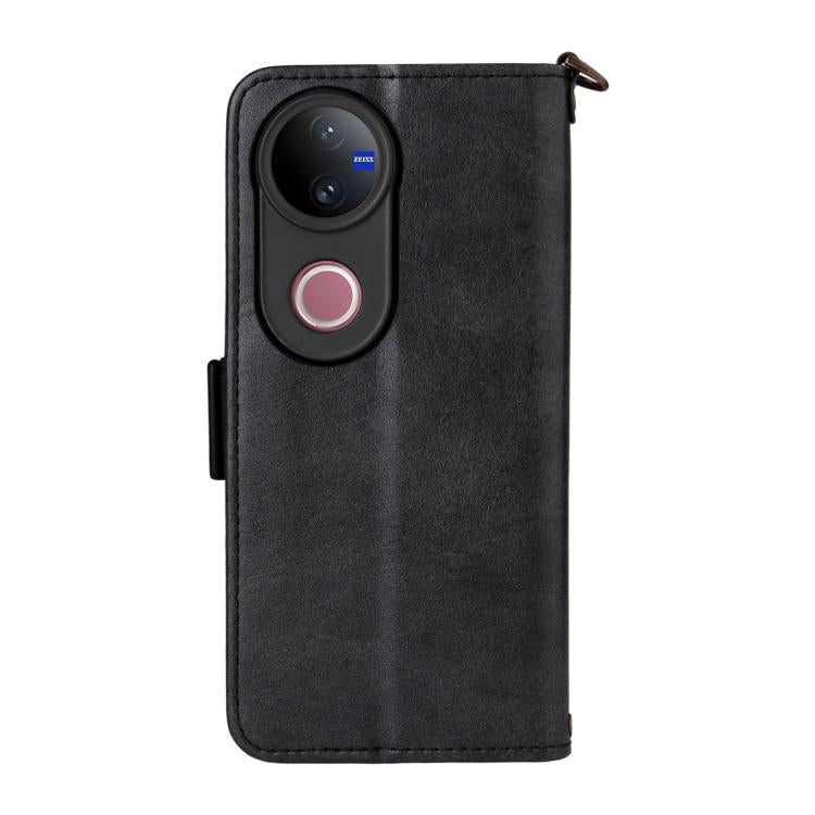 For vivo V50 5G Global / V50e Multi-card Slots Crossbody Cowhide Leather Phone Case