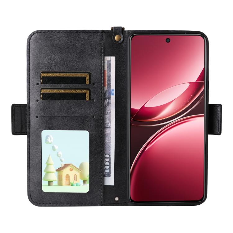 For vivo V50 5G Global / V50e Multi-card Slots Crossbody Cowhide Leather Phone Case