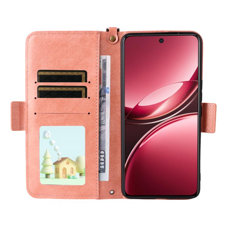 For vivo V50 5G Global / V50e Multi-card Slots Crossbody Cowhide Leather Phone Case