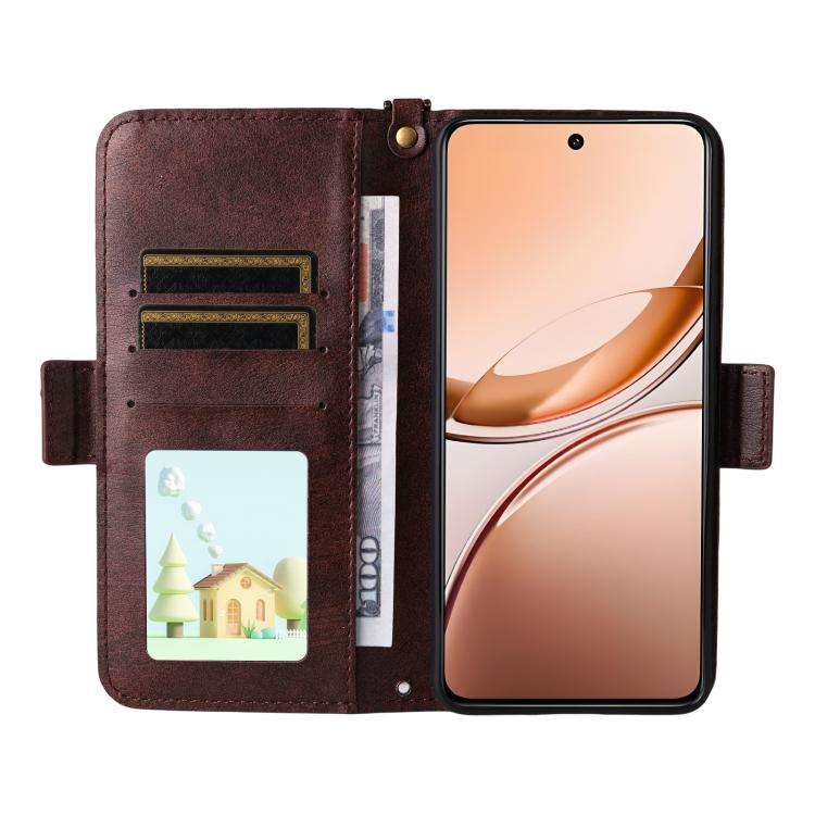 For vivo V50 Lite 5G Global Multi-card Slots Crossbody Cowhide Leather Phone Case