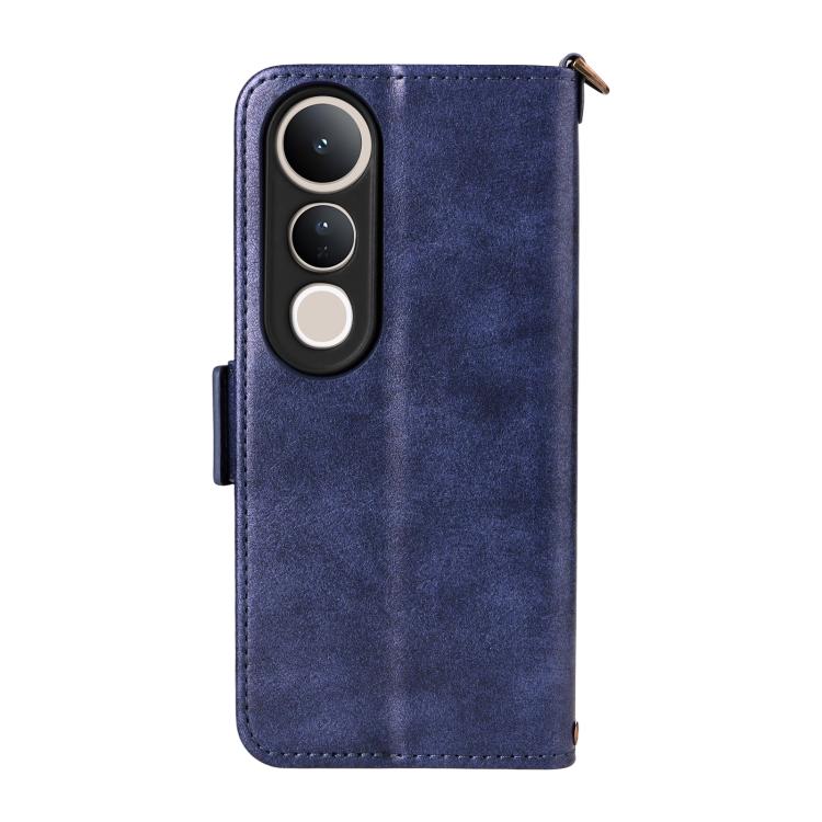 For vivo V50 Lite 5G Global Multi-card Slots Crossbody Cowhide Leather Phone Case
