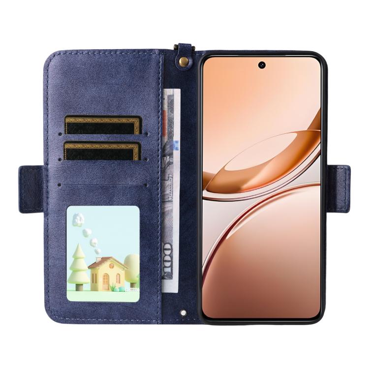 For vivo V50 Lite 5G Global Multi-card Slots Crossbody Cowhide Leather Phone Case