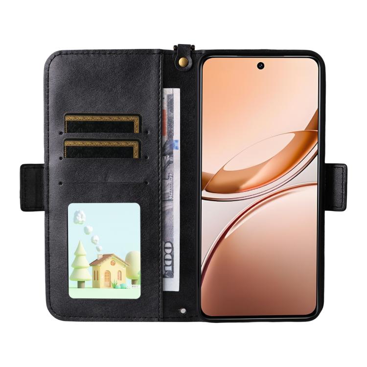 For vivo V50 Lite 5G Global Multi-card Slots Crossbody Cowhide Leather Phone Case
