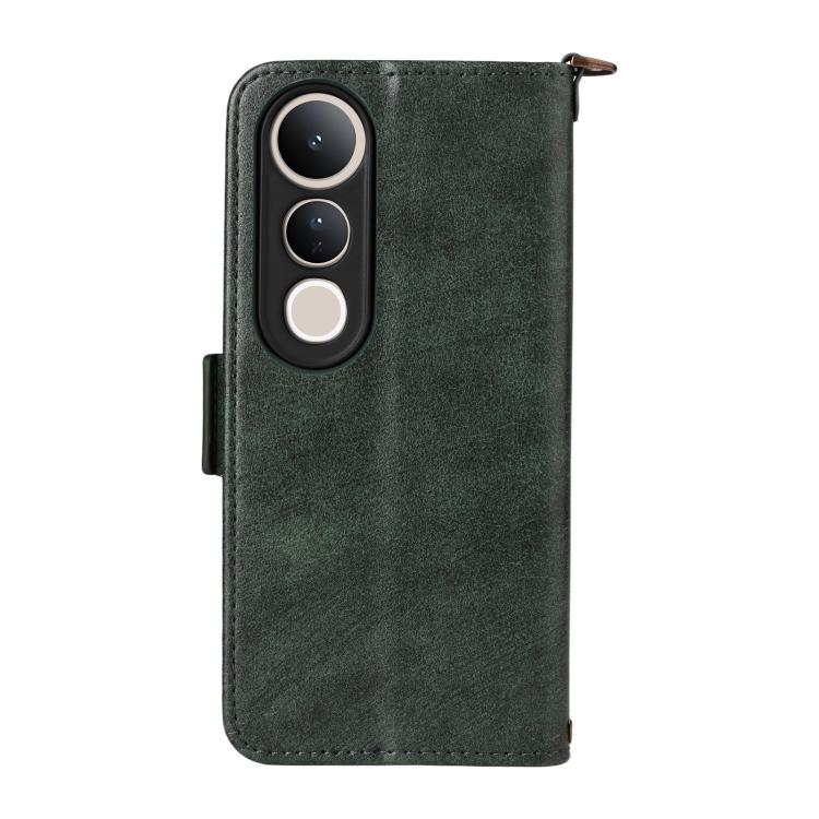 For vivo V50 Lite 5G Global Multi-card Slots Crossbody Cowhide Leather Phone Case