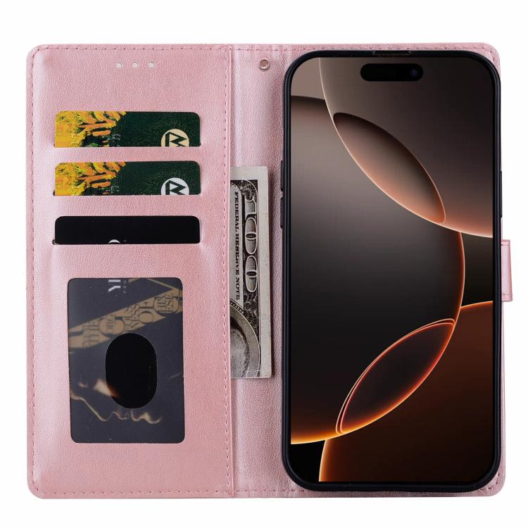 For iPhone 17 Pro Max Embossed Checkered Leather Phone Case