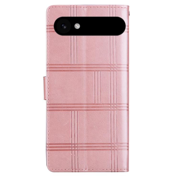 For iPhone Air Embossed Checkered Leather Phone Case