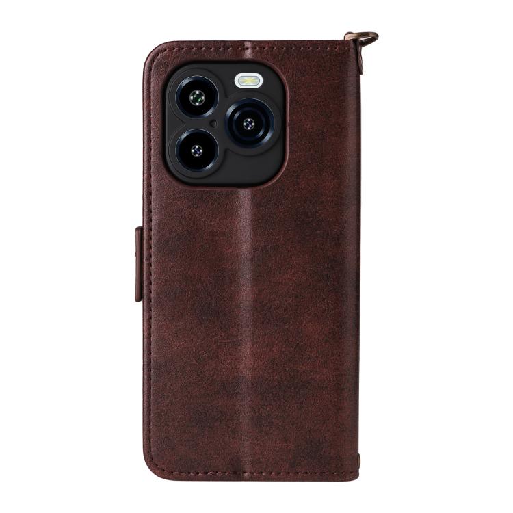 For Oukitel C65 Pro / C65 Multi-card Slots Crossbody Cowhide Leather Phone Case