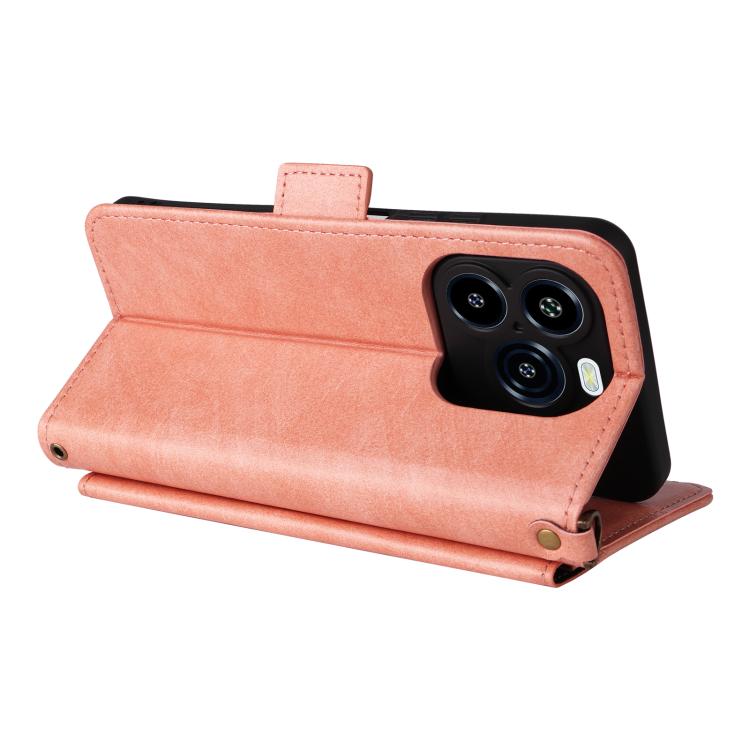 For Oukitel C65 Pro / C65 Multi-card Slots Crossbody Cowhide Leather Phone Case