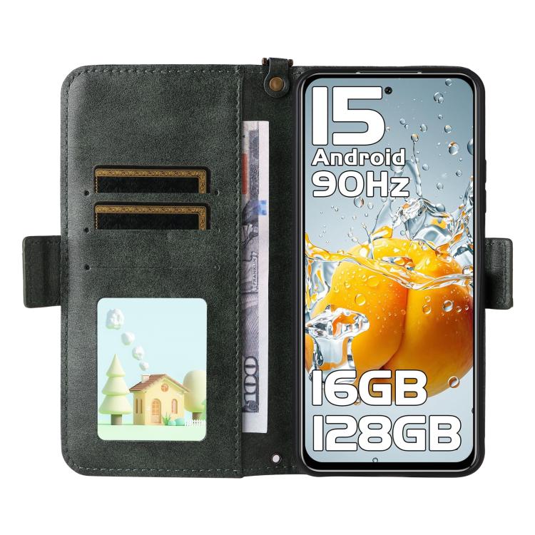 For Oukitel C65 Pro / C65 Multi-card Slots Crossbody Cowhide Leather Phone Case