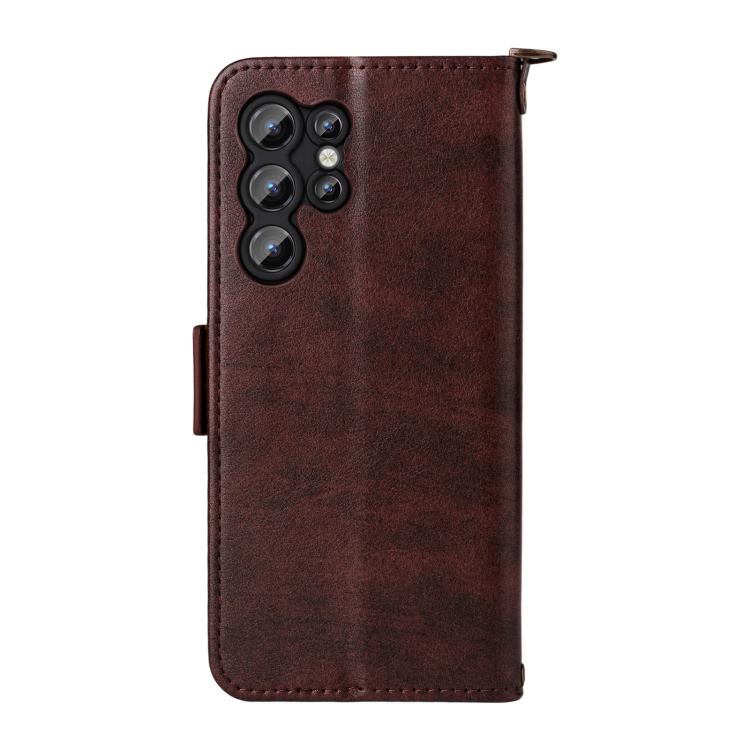 For Oukitel C1 Pro / C1 Multi-card Slots Crossbody Cowhide Leather Phone Case