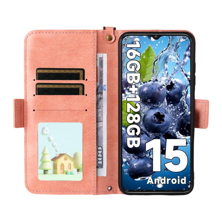 For Oukitel C1 Pro / C1 Multi-card Slots Crossbody Cowhide Leather Phone Case