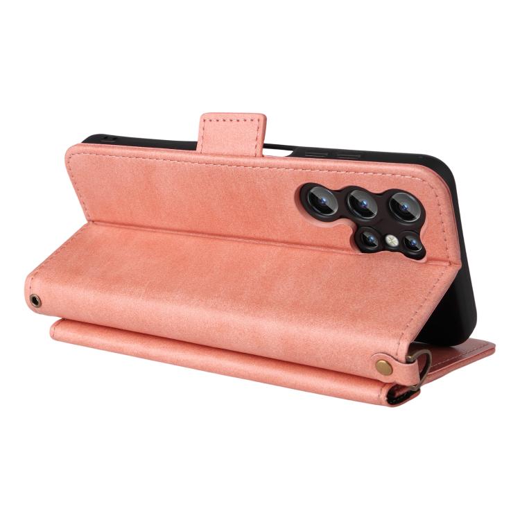 For Oukitel C1 Pro / C1 Multi-card Slots Crossbody Cowhide Leather Phone Case