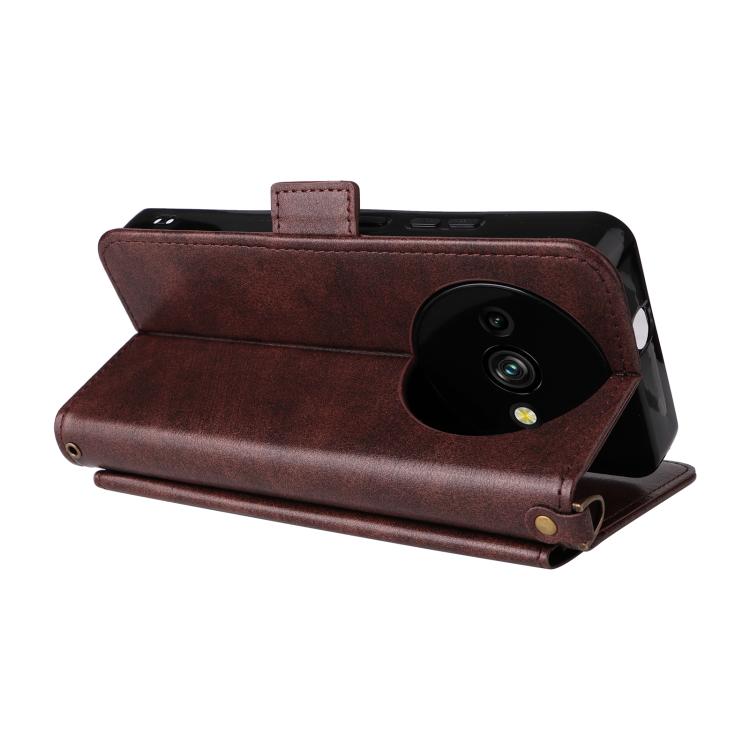 For Oukitel C59 Pro Multi-card Slots Crossbody Cowhide Leather Phone Case