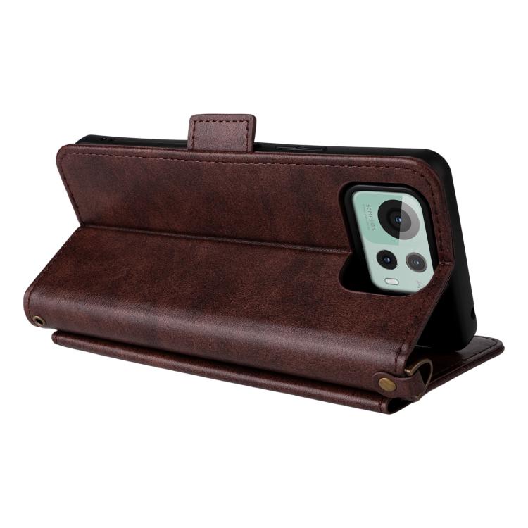 For Asus Zenfone 12 Ultra Multi-card Slots Crossbody Cowhide Leather Phone Case
