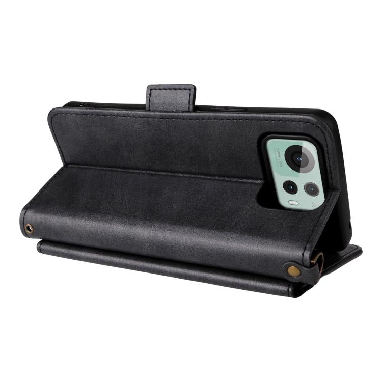 For Asus Zenfone 12 Ultra Multi-card Slots Crossbody Cowhide Leather Phone Case