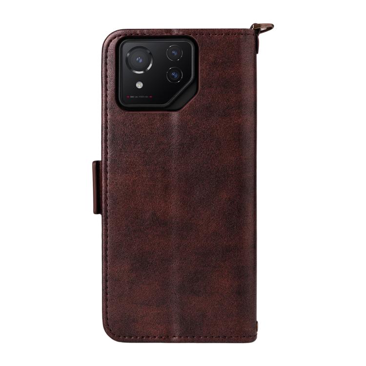 For Asus ROG Phone 8 / 8 Pro Multi-card Slots Crossbody Cowhide Leather Phone Case
