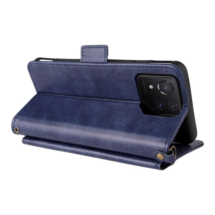 For Asus ROG Phone 8 / 8 Pro Multi-card Slots Crossbody Cowhide Leather Phone Case