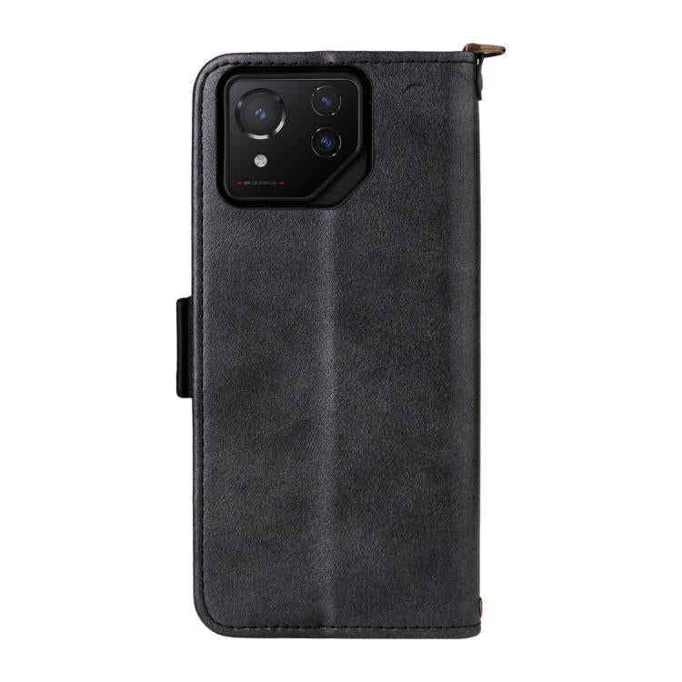 For Asus ROG Phone 8 / 8 Pro Multi-card Slots Crossbody Cowhide Leather Phone Case