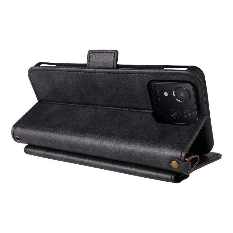 For Asus ROG Phone 8 / 8 Pro Multi-card Slots Crossbody Cowhide Leather Phone Case