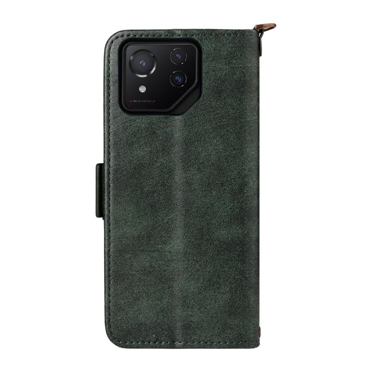 For Asus ROG Phone 8 / 8 Pro Multi-card Slots Crossbody Cowhide Leather Phone Case