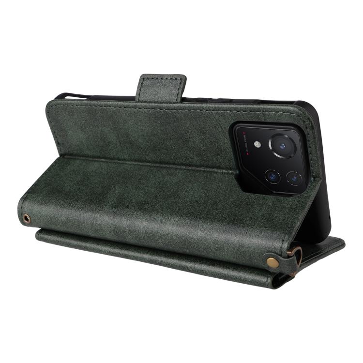 For Asus ROG Phone 8 / 8 Pro Multi-card Slots Crossbody Cowhide Leather Phone Case