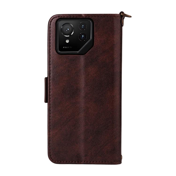 For Asus ROG Phone 9 / 9 Pro Multi-card Slots Crossbody Cowhide Leather Phone Case