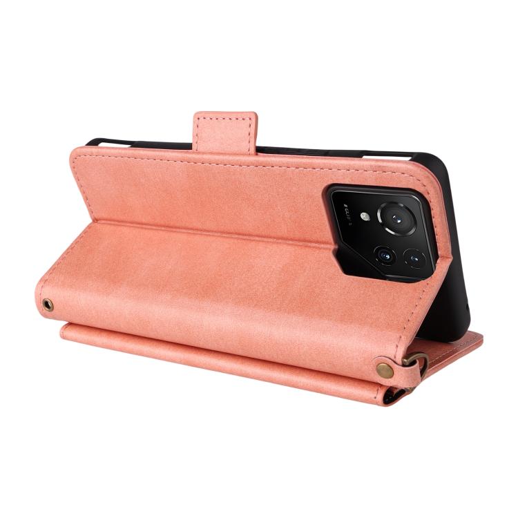 For Asus ROG Phone 9 / 9 Pro Multi-card Slots Crossbody Cowhide Leather Phone Case
