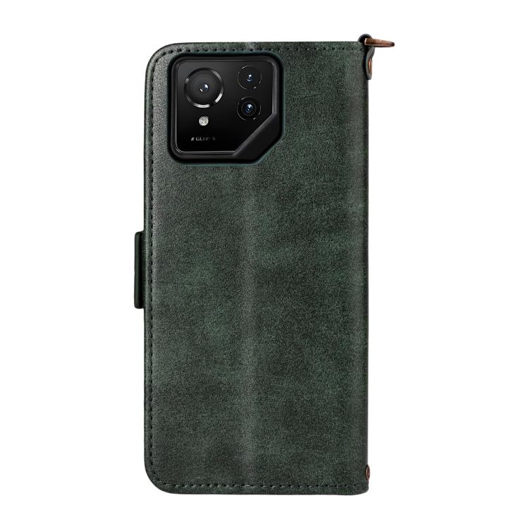 For Asus ROG Phone 9 / 9 Pro Multi-card Slots Crossbody Cowhide Leather Phone Case
