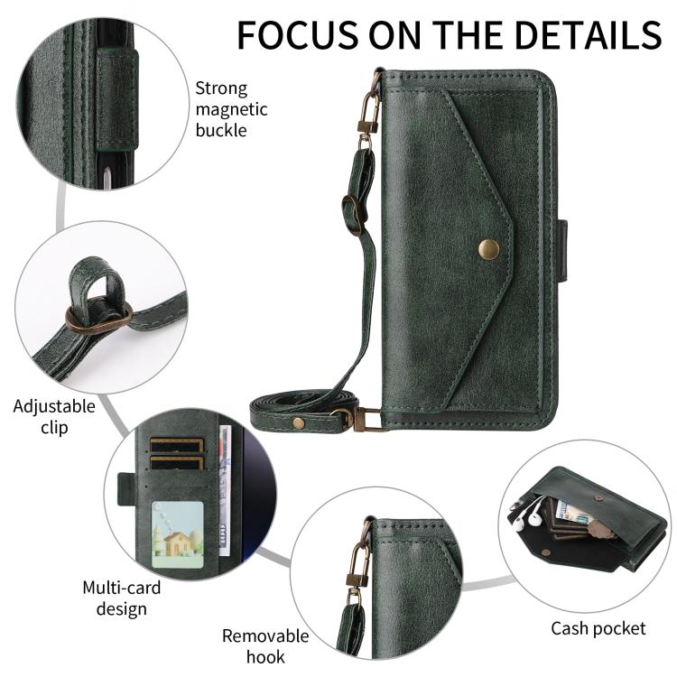 For Asus ROG Phone 9 / 9 Pro Multi-card Slots Crossbody Cowhide Leather Phone Case