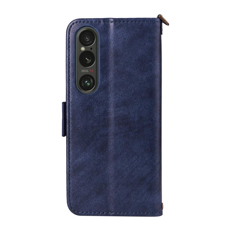 For Sony Xperia 1 VI Multi-card Slots Crossbody Cowhide Leather Phone Case