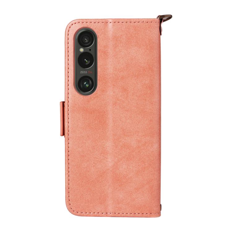 For Sony Xperia 1 VI Multi-card Slots Crossbody Cowhide Leather Phone Case