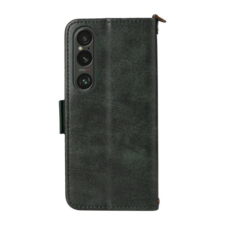 For Sony Xperia 1 VI Multi-card Slots Crossbody Cowhide Leather Phone Case