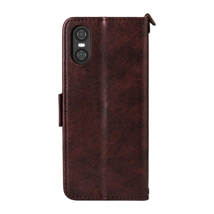 For Sony Xperia 10 VI Multi-card Slots Crossbody Cowhide Leather Phone Case