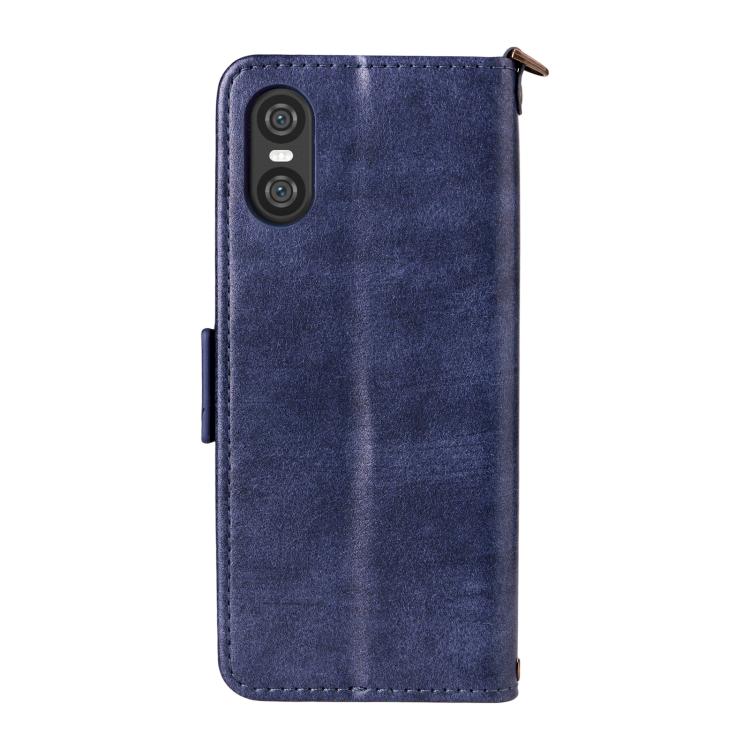 For Sony Xperia 10 VI Multi-card Slots Crossbody Cowhide Leather Phone Case