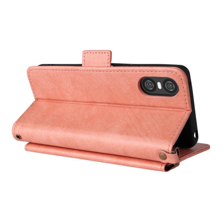 For Sony Xperia 10 VI Multi-card Slots Crossbody Cowhide Leather Phone Case