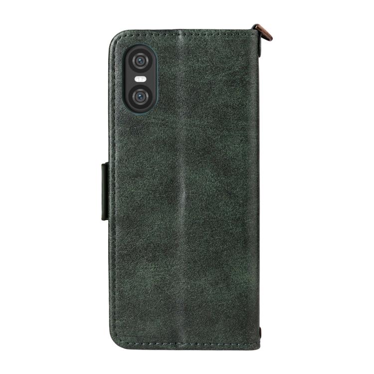 For Sony Xperia 10 VI Multi-card Slots Crossbody Cowhide Leather Phone Case