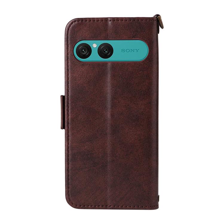 For Sony Xperia 10 VII Multi-card Slots Crossbody Cowhide Leather Phone Case
