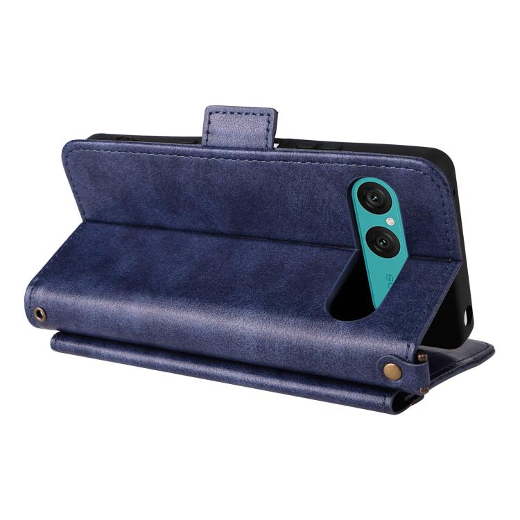 For Sony Xperia 10 VII Multi-card Slots Crossbody Cowhide Leather Phone Case
