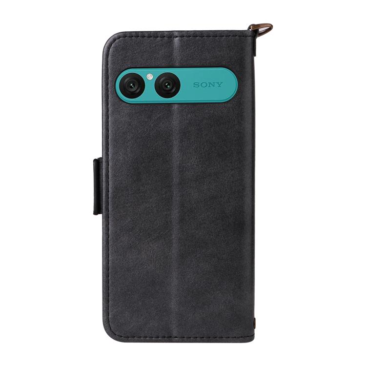 For Sony Xperia 10 VII Multi-card Slots Crossbody Cowhide Leather Phone Case
