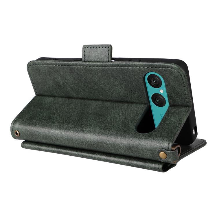 For Sony Xperia 10 VII Multi-card Slots Crossbody Cowhide Leather Phone Case
